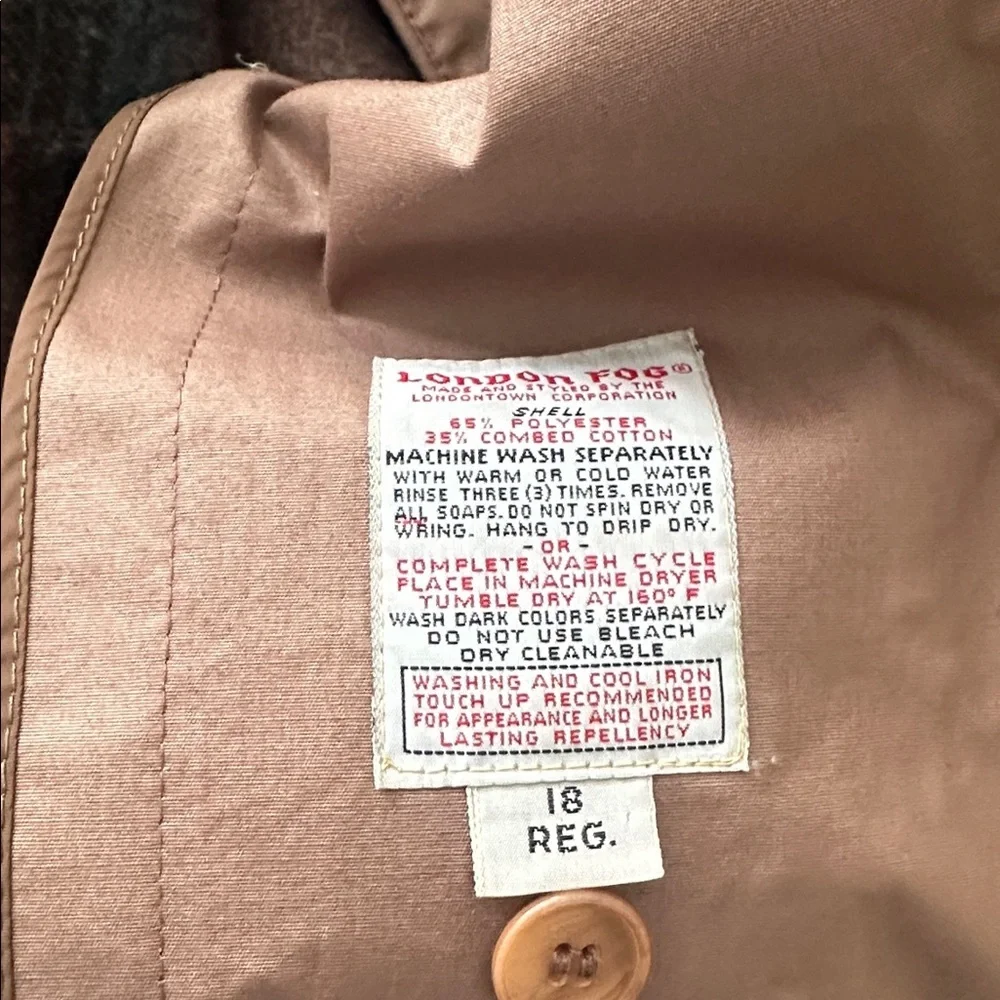 London Fog Classic Tan Trench Coat - Picture 5 of 6